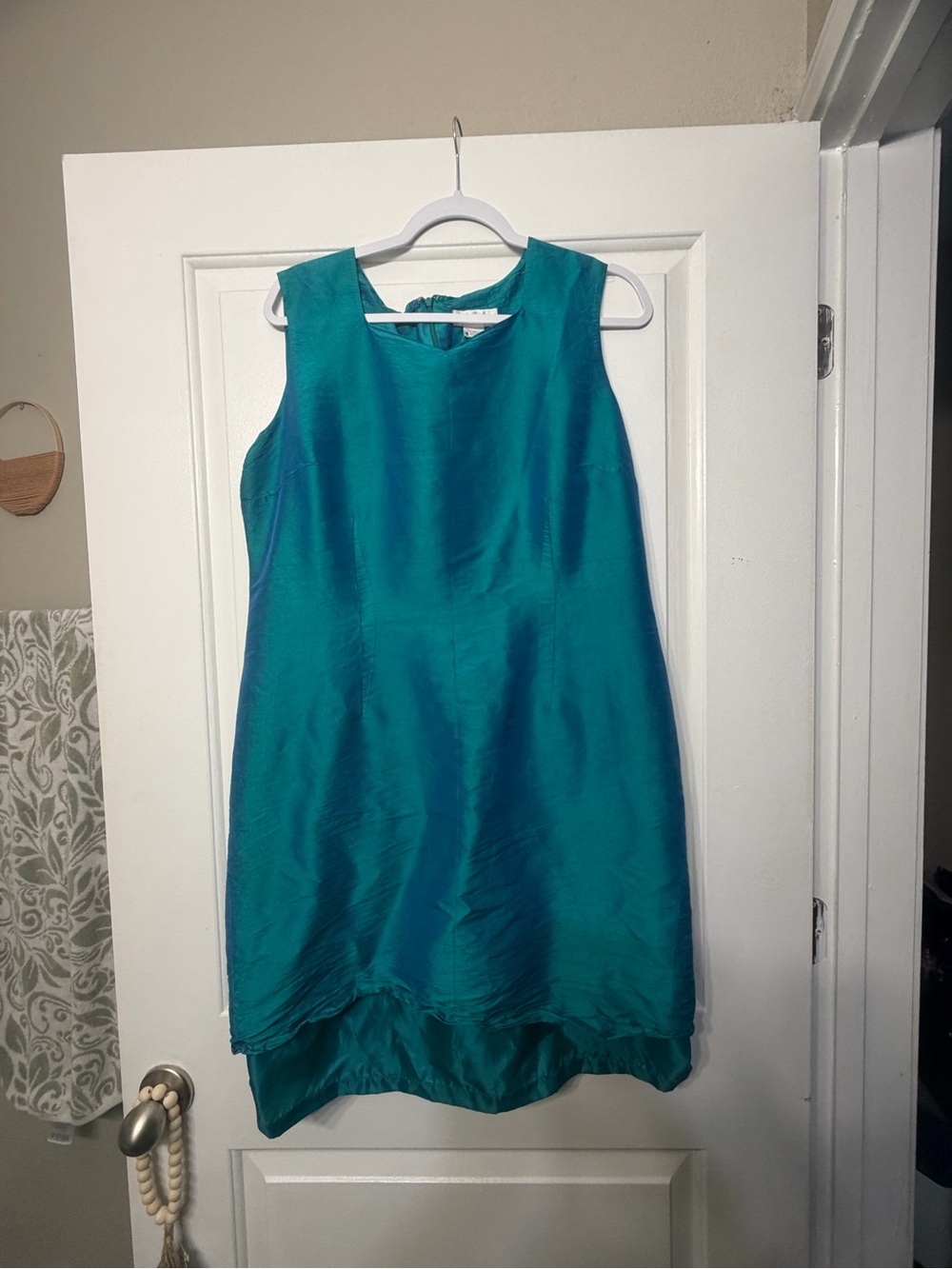 Vintage Worthington Teal Sheen Dress